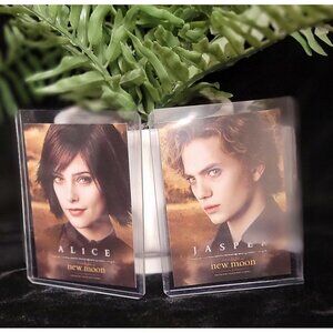 Collectible Alice and Jasper New Moon Trading Cards with Protective Sheaths